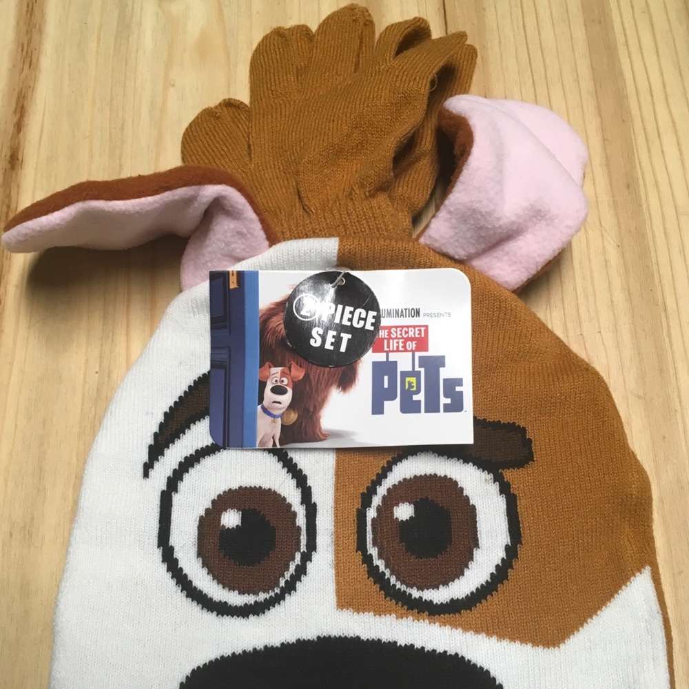 Pets 2 piece set Beanie and gloves